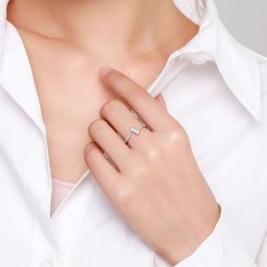 Ada Jewelry Prix d'usine Anillo De Promesa S925 Bagues en argent avec zircon cubique classique pour femmes - Product Image 4