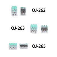 GW 263/265/281/282/283/Conectores de cable de empuje rápido 1/2/3/5P Bloque de terminales de resorte para conexión de cable eléctrico