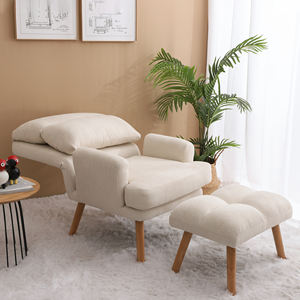 Ensemble chaise d'appoint avec pouf - Product Image 1