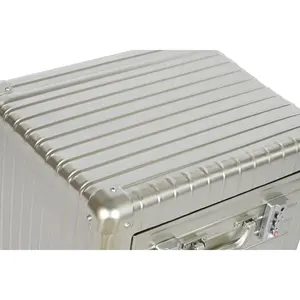 COMODINO IN METALLO E MDF 46X39X63 PROF. 63 ARGENTO - Product Image 2