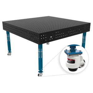 Steeleco gpph ม้านั่งเชื่อมแบบมีล้อ1.5X1.48ม. หนา8มม. รู16มม. ตาราง50x50มม. - Product Image 1