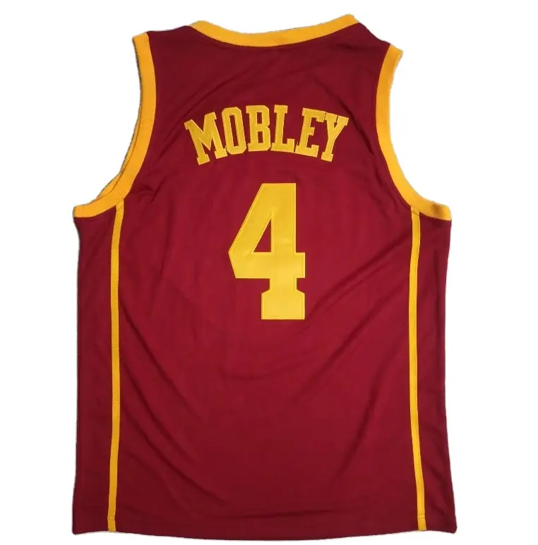 High Quality Dropship Hot Evan Mobley Red Stitched Men Latest Basketball Jersey Design Uniform