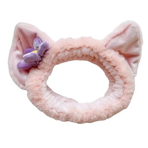 Serre-tête en tissu Lingna Belle, accessoire capillaire de dessin animé, mignon, pour automne/hiver, pince à cheveux, coiffe en peluche, pour mariage avec masque - Product Image 5