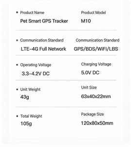 Traceur GPS intelligent 4G Beidou <span class=keywords><strong>pour</strong></span> animaux de compagnie avec alarmes de vibration/mouvement/perimètre, <span class=keywords><strong>collier</strong></span> étanche <span class=keywords><strong>sans</strong></span> <span class=keywords><strong>fil</strong></span> <span class=keywords><strong>pour</strong></span> chats/chiens, compatible Baidu/Google - Product Image 5