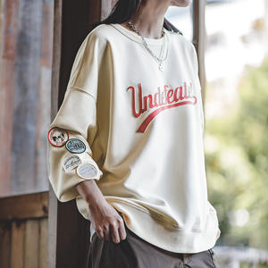 Sweatshirt für Frauen Maden Damen Sweatshirt Raglan Ärmel Brief druck Loose-FIt Casual Color block Langarm Pullover Herbst - Product Image 1