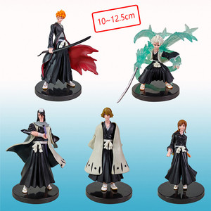 5 pièces/ensemble 10 ~ 13cm eau de javel Anime figurine ensemble Kurosaki Ichigo <span class=keywords><strong>Kuchiki</strong></span> Rukia modèle jouet cadeau - Product Image 2