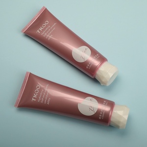 Empty 100ml <b>Hand</b> Cream Facial Wash PE Plastic Soft Squeeze Tube Custom Beauty Cosmetic Package with Flip Cap Offset Printing - Product Image 2