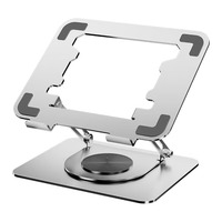 Support de Rehausseur d'Ordinateur Portable Pliable en Métal Rotation à 360 Degrés Support d'Ordinateur Portable Réglable pour Bureau