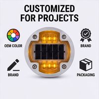 Marqueur de trottoir solaire LED réfléchissant double face IP68 couleur personnalisée pour parkings