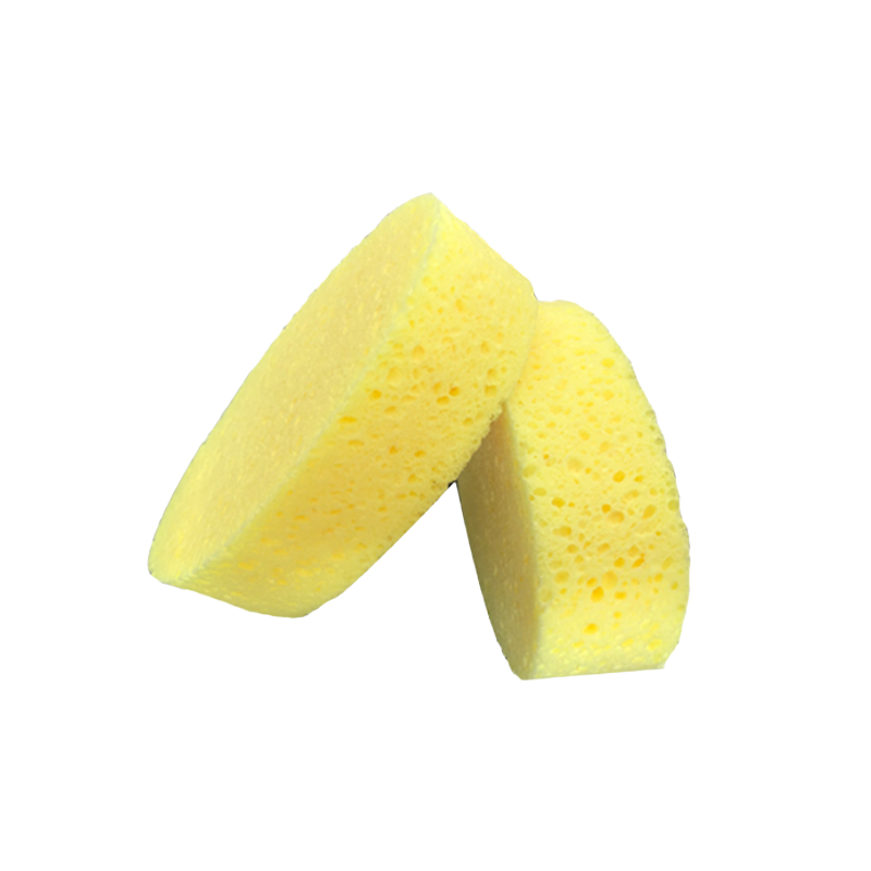 Custom Logo Wood Pulp Sponge Compressed Face Cleaning Beauty Sponge with Excellent Water Absorption