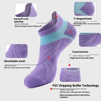 Chaussettes de sport de compression en tricot de qualité supérieure, antidérapantes, pour le yoga et le Pilates, pour hommes et femmes
