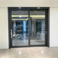 Système de porte coulissante en profilé métallique robuste pour terrasse, balcon, patio, cour, entrée de villa moderne