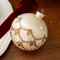Boule de Noël en verre vintage de 8 cm
