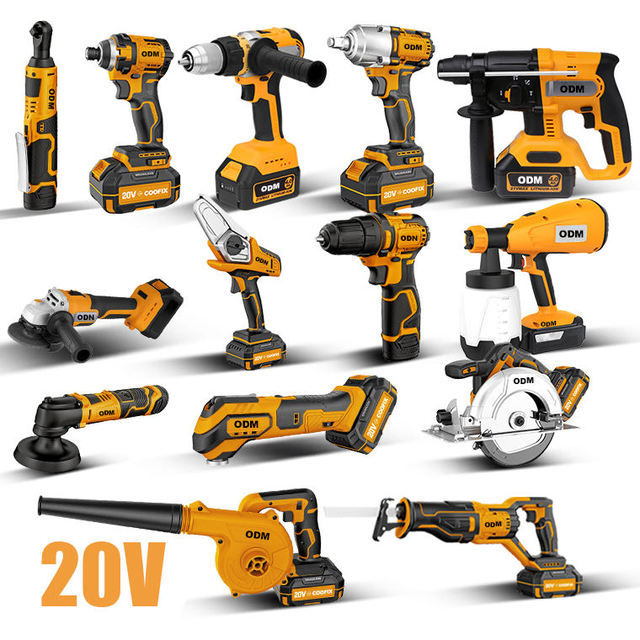 20v 18V 21V Brushless Cordless Power Tools Kit Industrial Grade Drill Heavy Duty Tool Set Battery Accessories Brands OEM