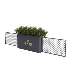 Muebles de jardín al aire libre, maceta Rectangular de Metal grande, macetas de acero para parque público, macetas de calle urbana exterior - Product Image 2