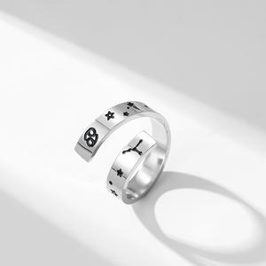 Anillo Unisex de Acero de Titanio Ajustable con Constelación, Joyería Minimalista de Moda, Regalo - Product Image 2