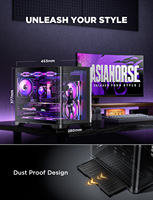 High Quality Aluminum Alloy Mid Tower Desktop Gaming Computer Case Tempered Glass Power Supply HDD/SSD Storage 400mm Graphics
