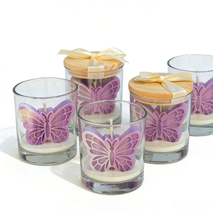 Velas Aromáticas de Cera de Soja con Forma de Mariposa, Color Morado, Románticas y de Lujo, Venta al Por Mayor LANJO - Product Image 1