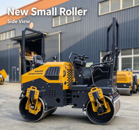 1T 1.5T 2T 2.5T 3T 3.5T 4T 5T 6T Mini Roller Baru, Roller Getar Kecil, Kompaktor Aspal Drum Ganda, Harga Pabrik