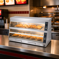 Vitrine commerciale oeuf de poulet frit 1500 mm gros chauffe-aliments