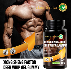 Gomitas de Ginseng con Sabor a Menta y Asta de Ciervo, Sin Azúcar, 100 Unidades, Cordyceps Huang Jing, Potenciador de Energía Masculina, Caja de Gomitas, Suministro al por Mayor OEM - Product Image 4