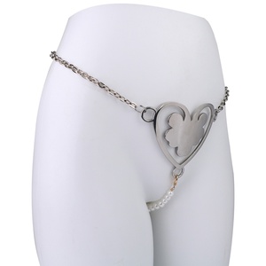 Nueva Ropa Interior BDSM de Metal con Forma de Corazón para Mujer, con Cadenas de Perlas, Pantalones de Bondage para Mujeres Sumisas, Diseño Bloqueable para Juegos BDSM - Product Image 3