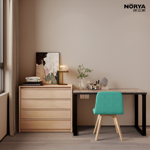 NORYA <span class=keywords><strong>Commode</strong></span> à 4 tiroirs en hêtre massif italien, style minimaliste européen, meuble de rangement moderne pour chambre à coucher, en bois pour la maison - Product Image 4
