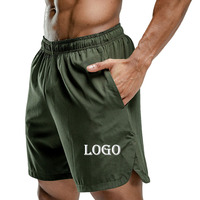 Shorts de sport décontractés pour hommes, imperméables, en tissu peigné respirant, couleur unie, taille mi-haute, éco-responsables, de haute qualité, avec taille élastique, personnalisables
