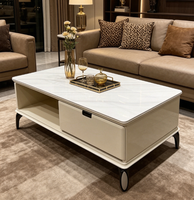 Ensemble meuble TV et table basse moderne et épuré pour petits appartements, design raffiné, meuble d'appoint sur pied