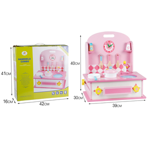 2020 caliente-venta de alta calidad de madera de cocina de vanidad dos-en-uno <span class=keywords><strong>juguete</strong></span> conjunto de niños <span class=keywords><strong>amazon</strong></span> Venta caliente ro - Product Image 6