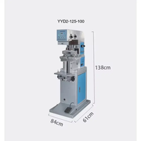 Machine de tampographie semi-automatique monocouche à double tête pour verre/tissu, machine de tampographie pour casque de sécurité