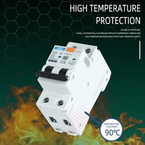 Pemutus Sirkuit Arus Sisa YRO Manufacturer's YRL7 63LE AC RCBO 1P+N 6KA dengan Perlindungan Arus Tipe Pemasangan Rel Din - Product Image 3