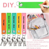 Porte-clés promotionnel en feutre durable personnalisé, design simple, pour cadeaux de bienvenue, vente en gros de mode