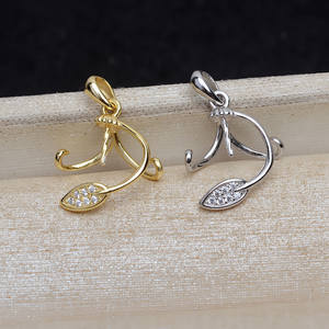 Collier pendentif en argent 925 fait main avec perle baroque, accessoire vide pour femme avec perles en vrac - Product Image 2