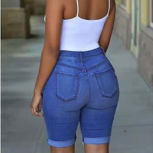 Summer Women Ripped Shorts <b>Jeans</b> High Waist Cut Out Street Lady Sexy Nightclub Stripper Denim Pants - Product Image 2