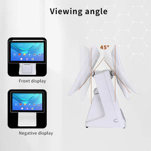 Système de point de vente à double écran 15,6 pouces, écran tactile double, moniteur capacitif tactile bon marché, terminal de caisse enregistreuse de bureau - Product Image 4