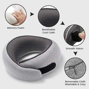 Nouvel Arrivage Coussin de Voyage en Forme de Col de Ventre de Grenouille, Appui-tête en U pour Avion, Voiture, Bus, Bureau avec Masque pour les Yeux et Bouchons d'Oreilles - Product Image 6