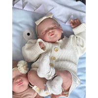 Muñeca Bebé de Silicona Levi de 18 Pulgadas, Cuerpo Completo de Silicona, Muñeca Reborn Económica, Muñeca Reborn de Silicona Realista Dormida, Juguetes para Niñas