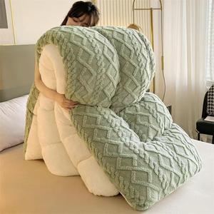 Colcha Minimalista de Poliéster para Casa, Venda Quente Transfronteiriça, Taffeta de Inverno, Cama de Casal ou Solteiro, Atacado - Product Image 4