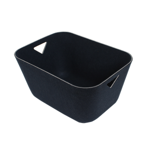 OEM China Wholesale Kitchen Storage Box Plastic Thermoforming Pet Felt Storage Box Bag Bucket Felt Storage Basket With Handle