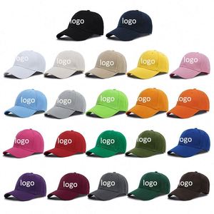 Pequeña orden aceptar 6 paneles gorras de béisbol lisas sombreros logotipo personalizado impresión bordado 100% poliéster gorra de béisbol promocional - Product Image 2