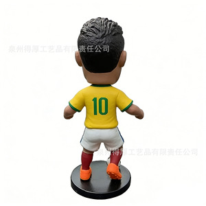 Figura Personalizada de Bobblehead de Fútbol, Adorno Decorativo de Resina, Modelo de Atleta Deportivo, Camiseta de Brasil, Número 10 - Product Image 3