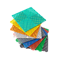 Dalles de sol de garage modulaires rigides, colorées, à emboîtement, imperméables, écologiques, 40x40cm, en PP, antidérapantes pour salle de sport et escalier