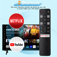 Control Remoto Original Genuino RC802V FNR1 para Todos los Televisores Inteligentes TCL Android 4K UHD, Sin Función de Voz