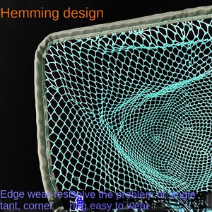 Red <span class=keywords><strong>de</strong></span> Pesca con Mango <span class=keywords><strong>de</strong></span> Madera Maciza, Resistente y Duradera, Hecha a Mano, Sin Nudos, para Pesca al Aire Libre - Product Image 2