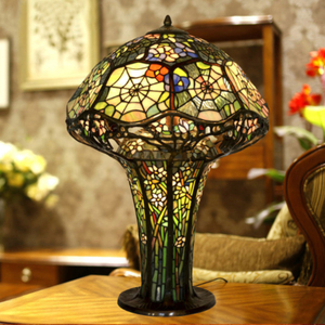 Lampe <span class=keywords><strong>de</strong></span> table moderne <span class=keywords><strong>en</strong></span> verre teinté Daylily Root avec <span class=keywords><strong>abat</strong></span>-<span class=keywords><strong>jour</strong></span> <span class=keywords><strong>en</strong></span> toile d'araignée LED pour la décoration du salon - Product Image 5