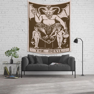 Tapices Decorativos Vintage Personalizados en Blanco y Negro con Patrones de Astrología, Sol, Luna, Brujería, <span class=keywords><strong>Tarot</strong></span> y Espiritualidad, Listos para Enviar - Product Image 4