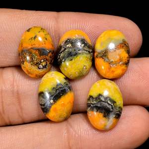 YASHEE Cabujón de Jaspe Abeja Natural 16x12 mm Forma Ovalada para Fabricación de Joyas Suministro de Piedras Sanación de Chakras - Product Image 4