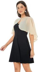 Weiche Chiffon Lace <span class=keywords><strong>Shawls</strong></span> <span class=keywords><strong>Wraps</strong></span> für Abendkleid Wedding Cape Cover Up für Frauen - Product Image 5