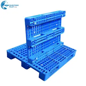 Palette en plastique industriel, plastique, 1 face, robuste, pour injection à deux ou quatre voies